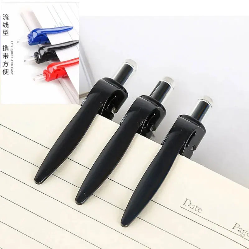 23/33Pcs Retractable Ballpoint Pen Large Capacity 0.5mm Ballpoint Pen Black/Red/Blue Replaceable Refill School Supplies