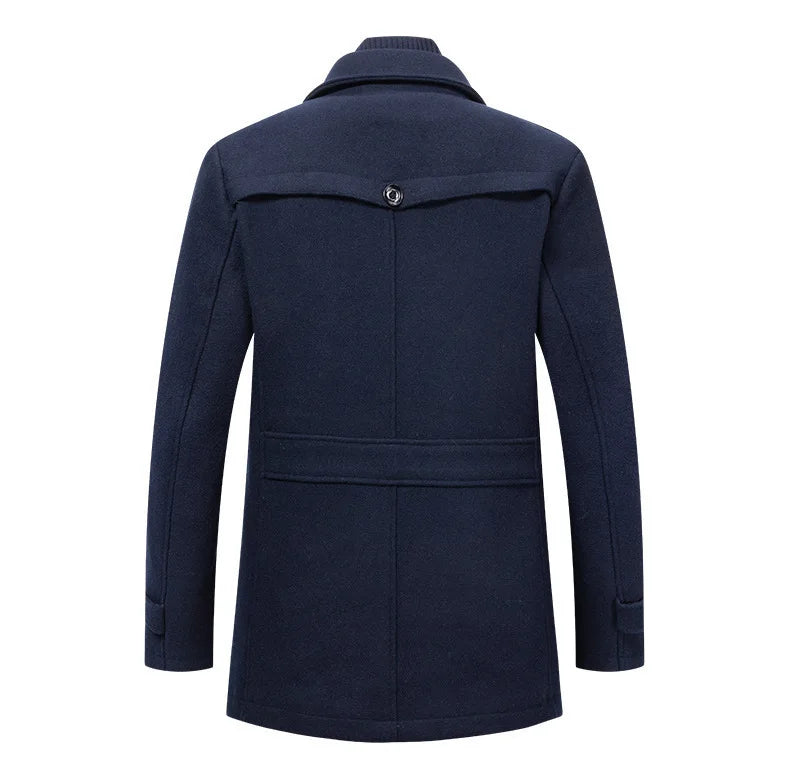 2024 Autumn/Winter Jackets for Men's Clothing Business Woolen Coats for Men Fashion Double Collar Cold Resistant