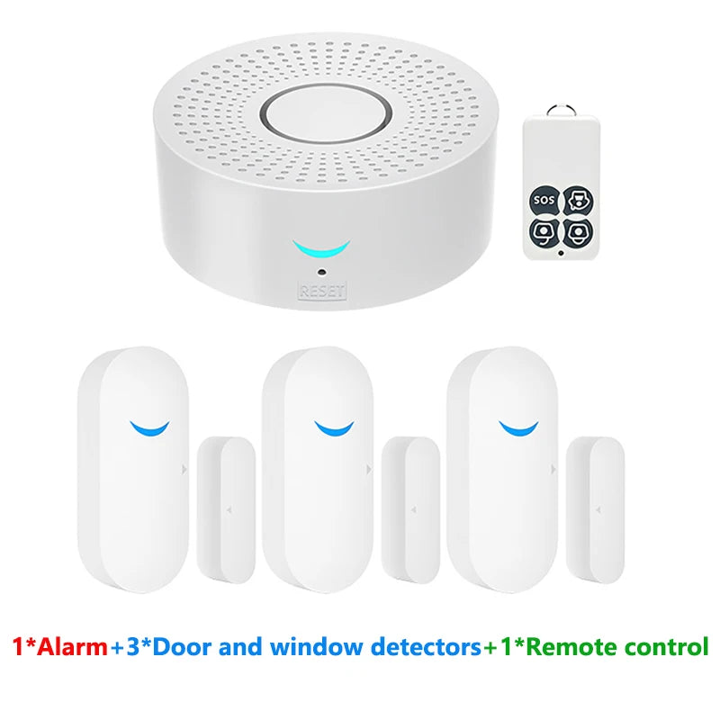 Wireless WiFi Smart Home Automation Security Alarm System With Door Sensor Motion Sensor Smart Life App Burglar Alarm Siren
