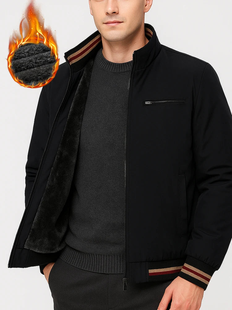 Winter Jacket  Men's Thickened Fashion Stand Collar Lamb Velvet Casual Men's Jacket Warm Lined Outerwear Coat