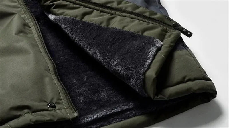 Winter Outdoors Jackets Plus Size 5XL 6XL 7XL 8XL 9XL Thicken Fleece Warm Coats Men Outwear Waterproof Windproof Hooded Jacket