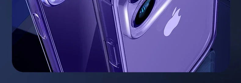 Ultra Thin PC Hard Crystal Clear Case For iPhone 16 15 14 Plus 13 12 11 Pro Max XS XR Glossy Transparent Camera Protection Cover