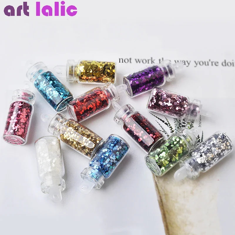 48pcs Nail Art Rhinestones Beads Sequins Set Mixed Design Glitter Tips Decoration Tools Gel Nail Stickers Case for Beauty Salon