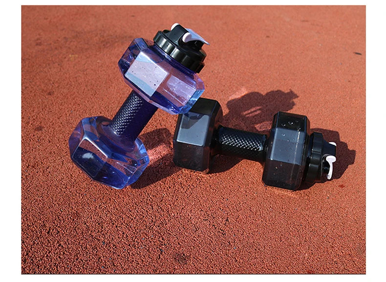 Gym Water Dumbbell Large Capacity Sport Bottle Bodybuilding Exercise Water-Filled Dumbbell Water Bottle Gym Equipment for Home