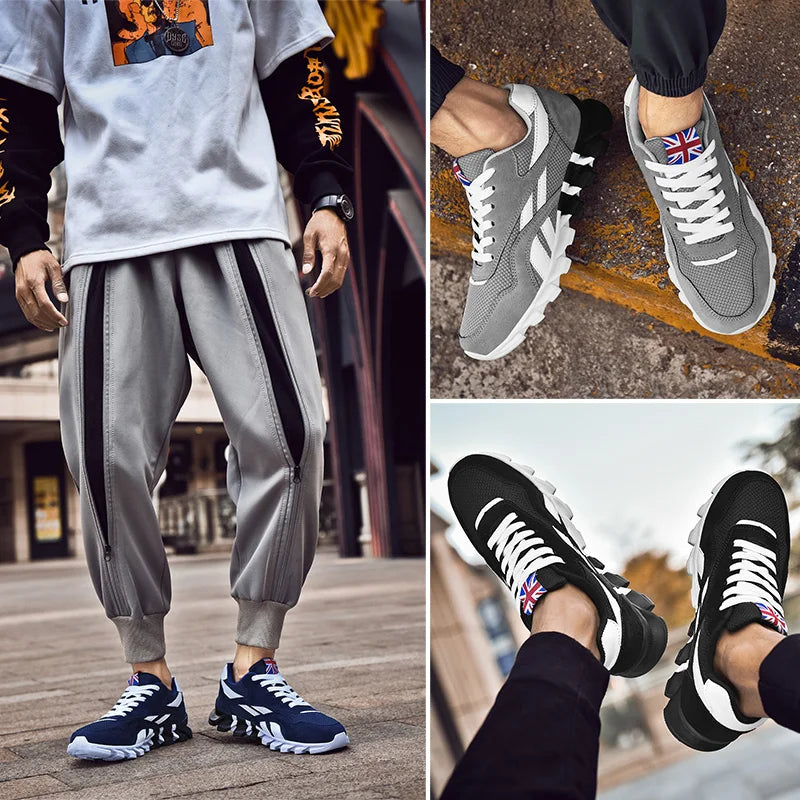 2025 new men's and women's running shoes breathable casual sneakers anti-slip vibration comfortable walking shoes 36-48