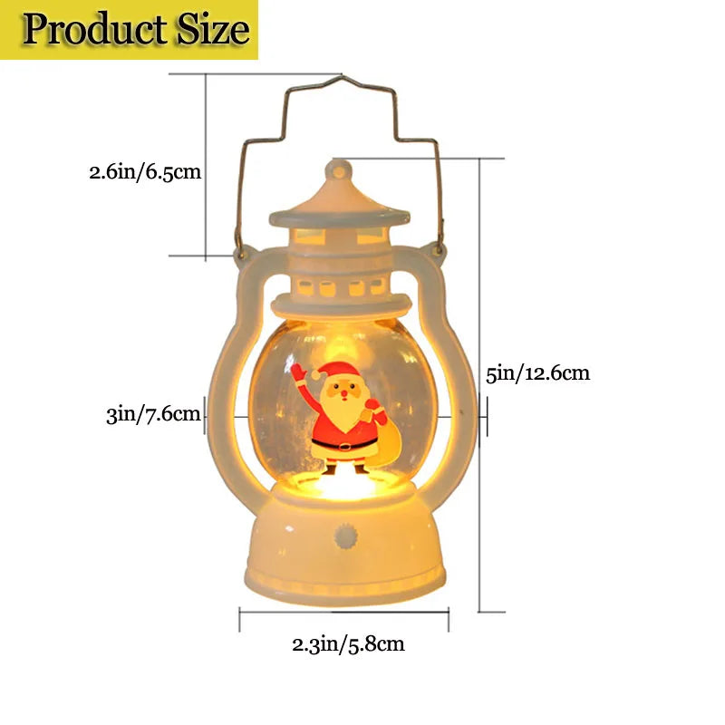 Christmas Ornaments 2025 New Year's Halloween Goods Battery-operated Gift Santa Claus Candle Warm Lights For Home Decorations