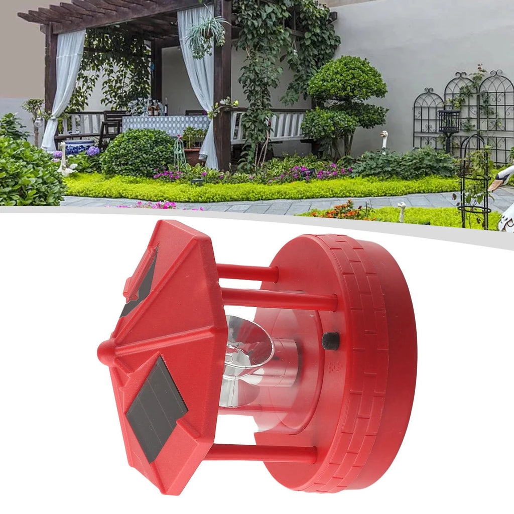 Garden Courtyard LED Solar Lighthouse Lawn Light Outdoor Waterproof Street Light Rotating Rockery Lighthouse Decorative Lights