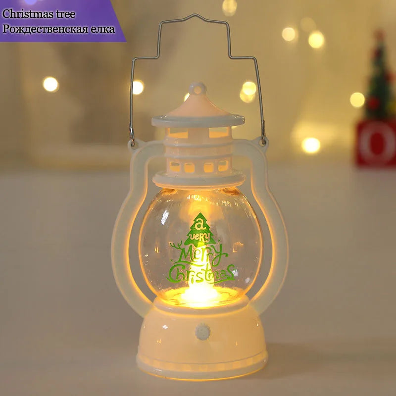 Christmas Ornaments 2025 New Year's Halloween Goods Battery-operated Gift Santa Claus Candle Warm Lights For Home Decorations