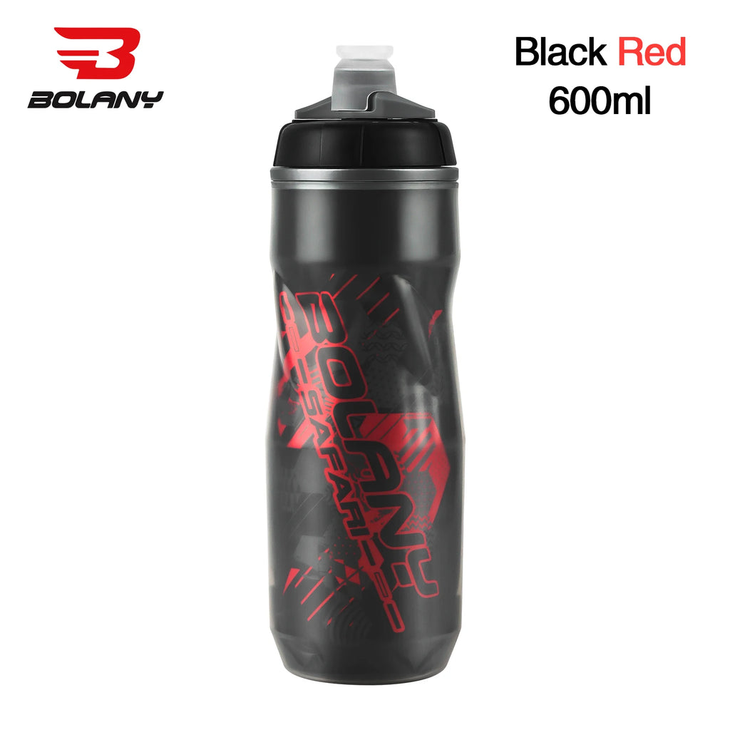 BOLANY Bicycle Water Bottle 600ml Squeeze Out Water PP5 Double Layer Heat And Ice-Protected GYM Fitness Outdoor Sports Cup