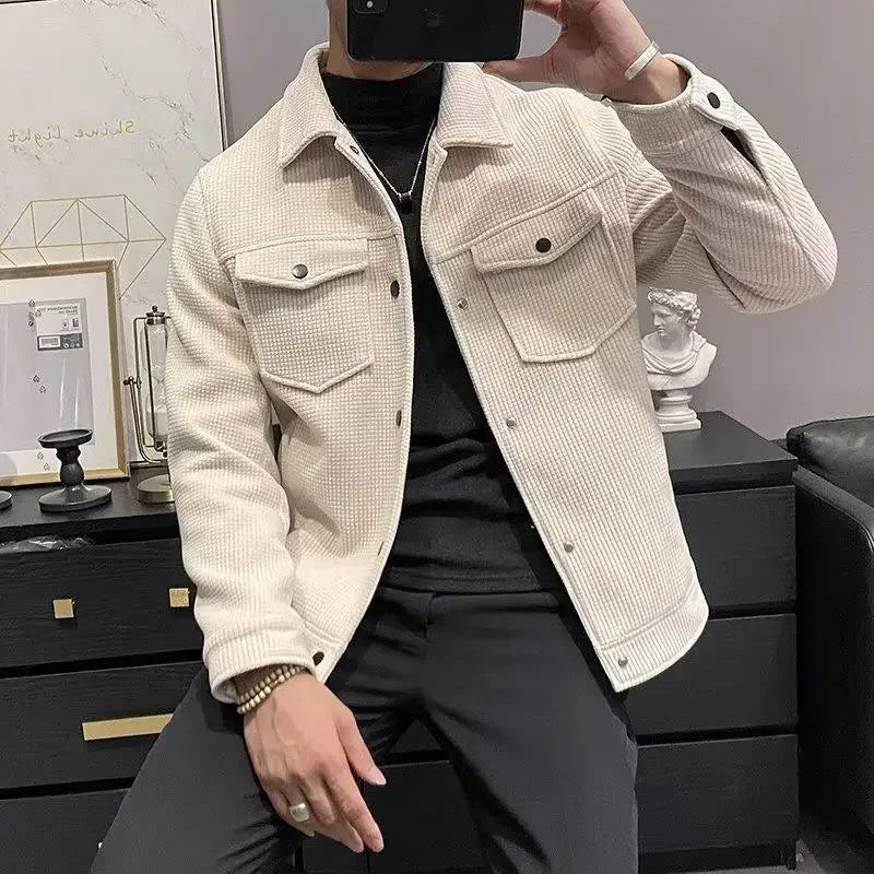 Winter Fashion coat Men's Lapel Autumn  Winter New Corduroy Jacket men clothing men jacket men clothing y2k tops Jacket Men's