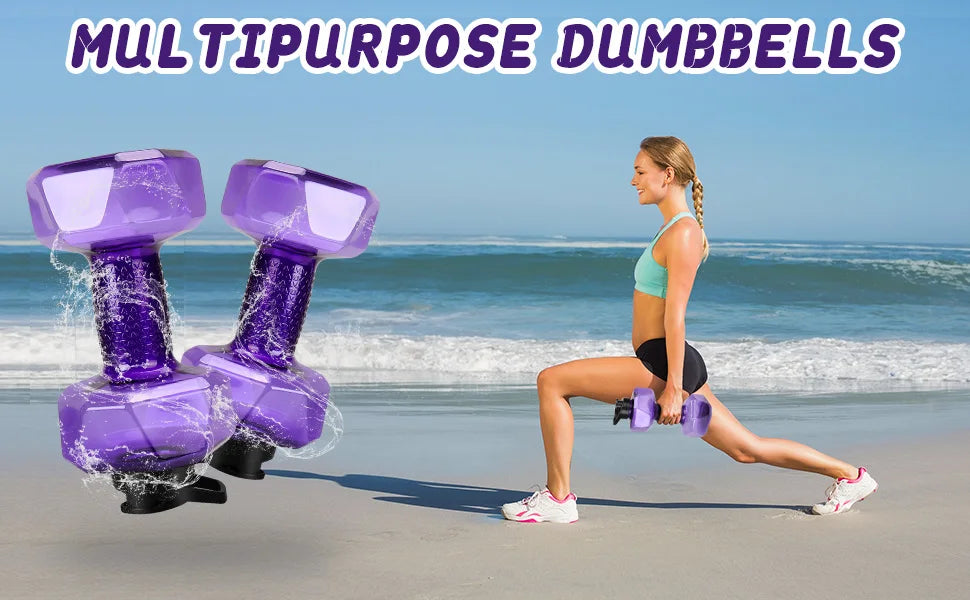 Gym Water Dumbbell Large Capacity Sport Bottle Bodybuilding Exercise Water-Filled Dumbbell Water Bottle Gym Equipment for Home