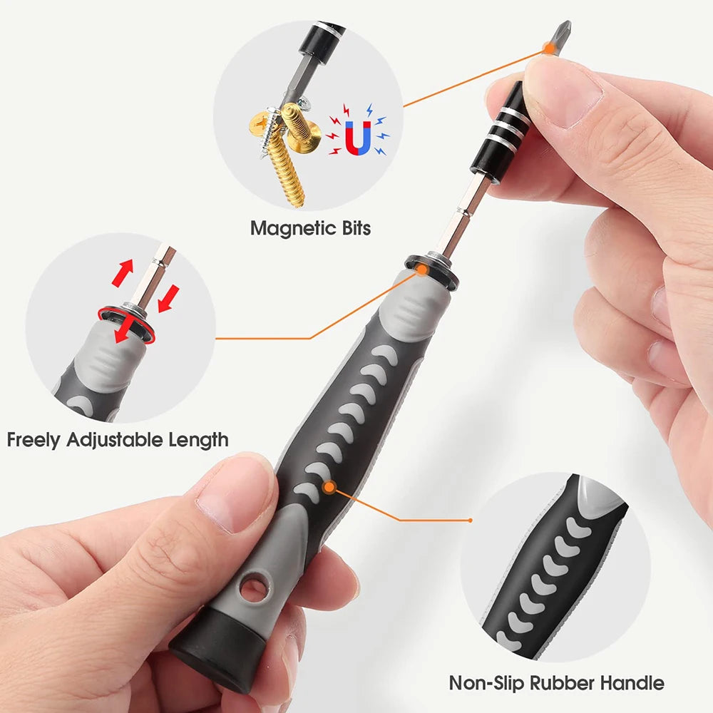 25/115/135/140 in1 Screwdriver Set  Magnetic Torx Phillips Screw Bit Kit  With Electrical Remover Wrench Repair Phone PC Tools