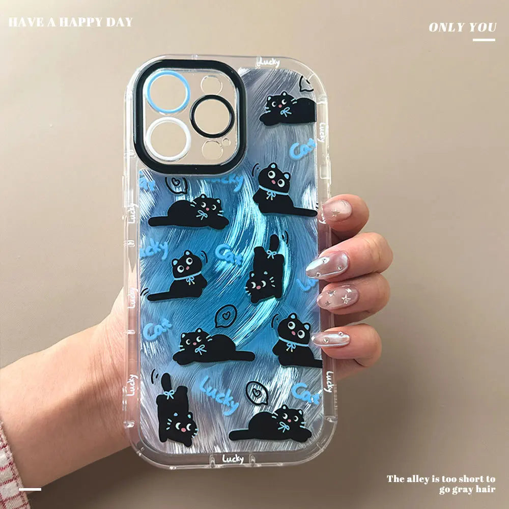 Graphic Print Cute Case for iPhone 16 15 14 Plus Protection Phone Cover for iPhone 13 12 11 Pro Max X XS XR MAX Shell