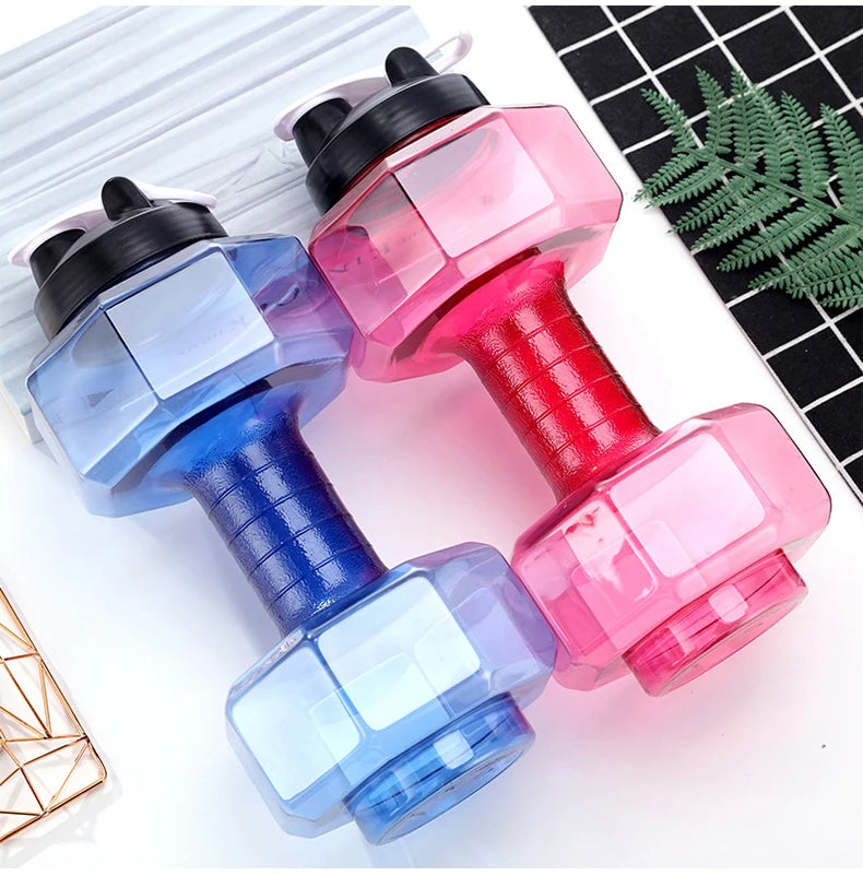 Gym Water Dumbbell Large Capacity Sport Bottle Bodybuilding Exercise Water-Filled Dumbbell Water Bottle Gym Equipment for Home