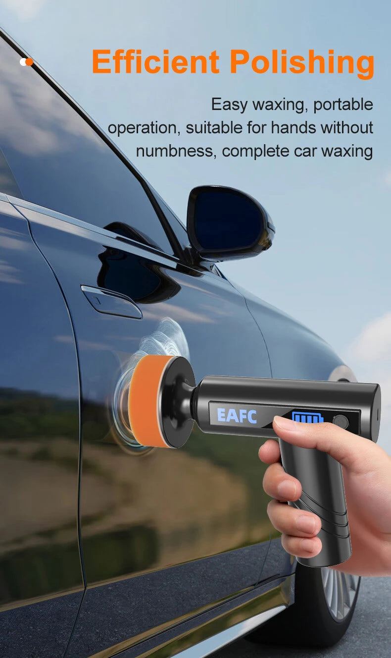 Car Waxing Polishing Sanding Machine Wireless Car Paint Scratch Repair Windscreen Glass Oil Film Remove Machine leather care