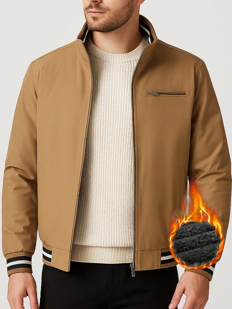 Winter Jacket  Men's Thickened Fashion Stand Collar Lamb Velvet Casual Men's Jacket Warm Lined Outerwear Coat