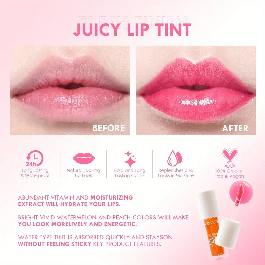 Lip Tint Stain Cheek Tint Liquid Lipstick Watery Moisturizing Lip Liquid Lipstick for Eyes Face and Lip Makeup Cosmetics
