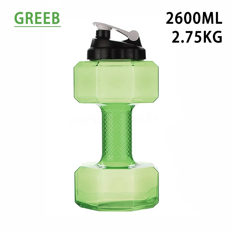Gym Water Dumbbell Large Capacity Sport Bottle Bodybuilding Exercise Water-Filled Dumbbell Water Bottle Gym Equipment for Home