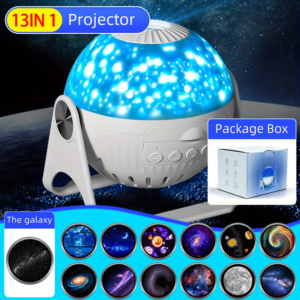 1pc Planetarium Projector, Galaxy Projector, 7 In 1 Rotating Nebula Moon Star Projector, Bedroom Projection Lamp, Decorative Night Light
