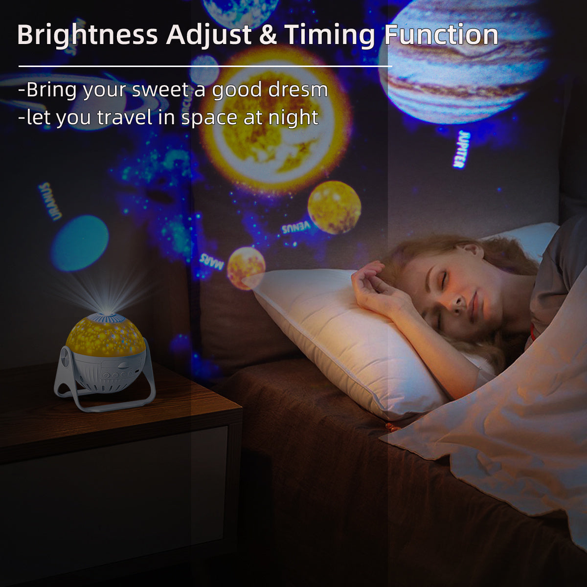 1pc Planetarium Projector, Galaxy Projector, 7 In 1 Rotating Nebula Moon Star Projector, Bedroom Projection Lamp, Decorative Night Light