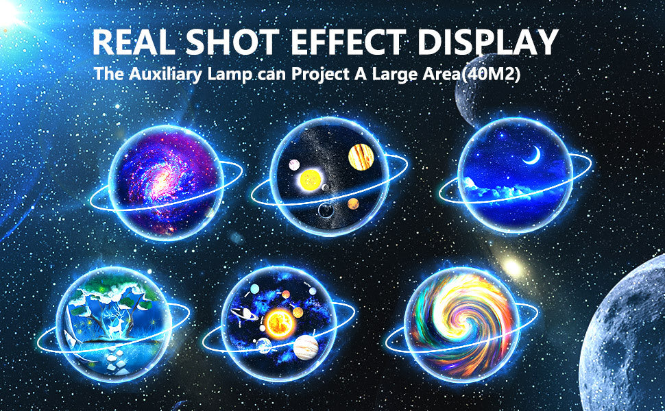 1pc Planetarium Projector, Galaxy Projector, 7 In 1 Rotating Nebula Moon Star Projector, Bedroom Projection Lamp, Decorative Night Light